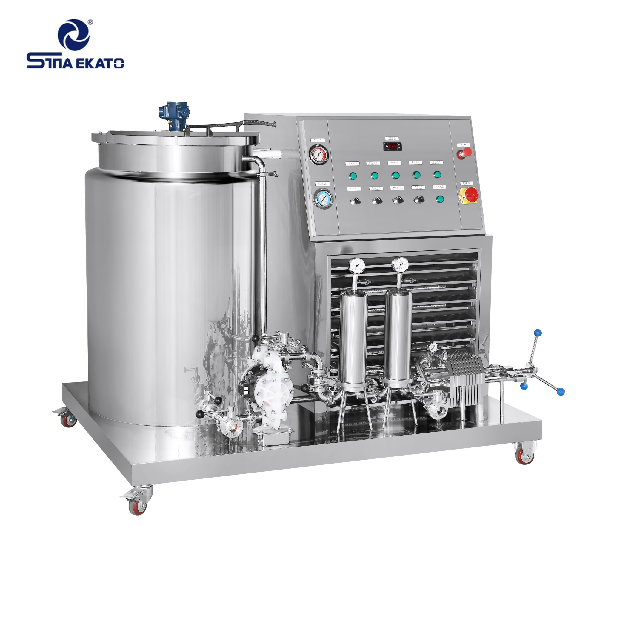 máquina antideflagrante para mezcla congelada con superficie brillante de 100-500 L