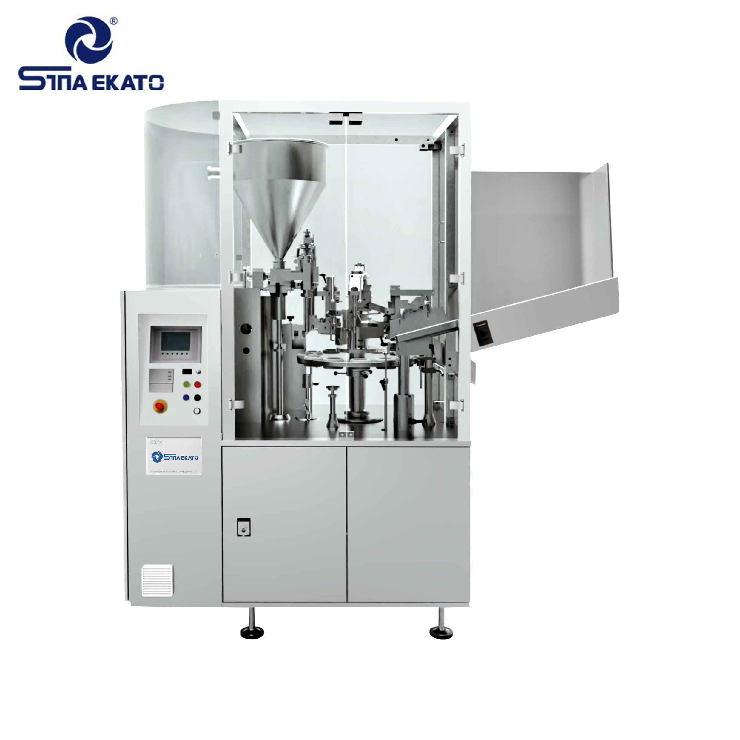 Máquina automática de llenado y sellado de tubos (60 tubos/min) para cosméticos y farmacéuticos - Tubos plásticos/laminados/de aluminio