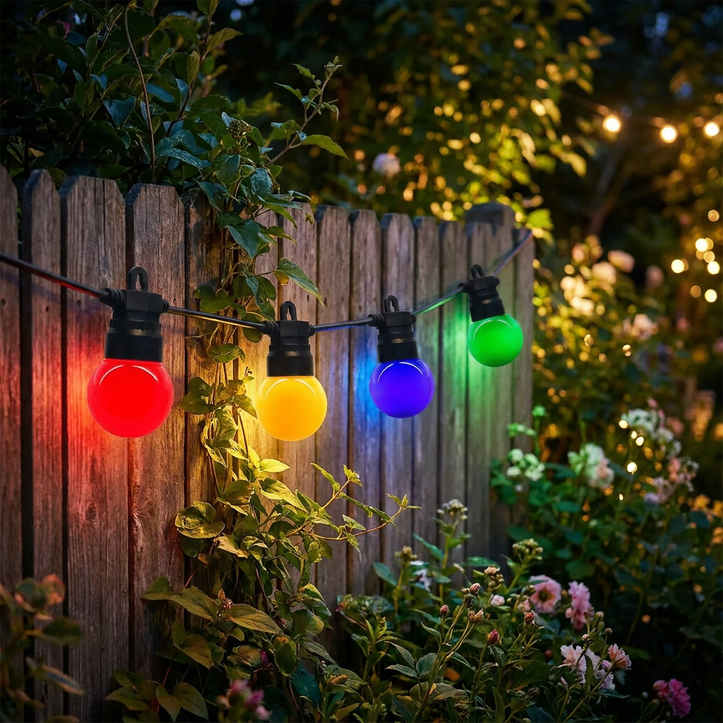 Outdoor String Lights With Shatterproof LED G50 Bulbs