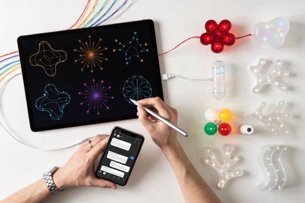 festive lighting partner coordinating a custom festive light design