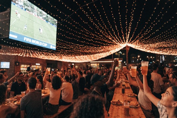 World Cup viewing venue outdoor string light World Cup viewing venue outdoor string light