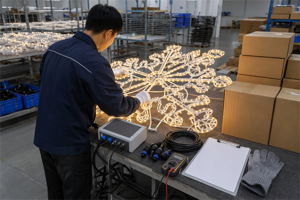 Quality control for commercial Christmas decor and lighting commercial Christmas decor and lighting quality control and safety checks