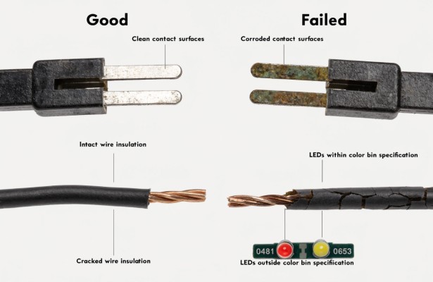 Commercial Christmas Lights Failure Points Quality Comparison Christmas light failure points wire connectors waterproofing