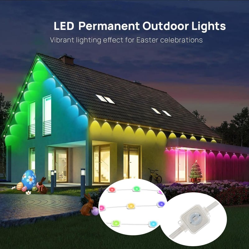 Outdoor Waterproof PC LED Point Controller Programmable Addressable String Light IP67 Jelly Fish Light Permanent Christmas