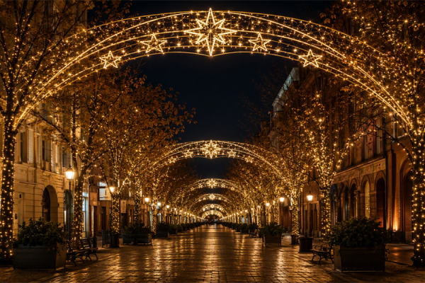 Winter festival lighting sets supplied for the London Winter Wonderland installation