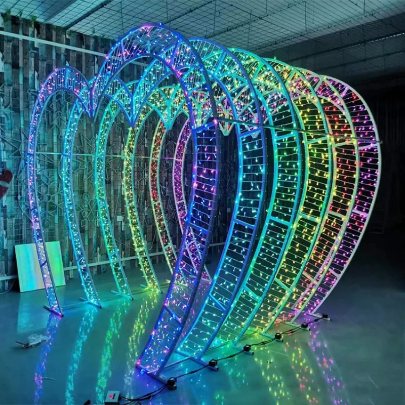 Large Christmas Holiday Outdoor 3D Motif Light For Square Decoration