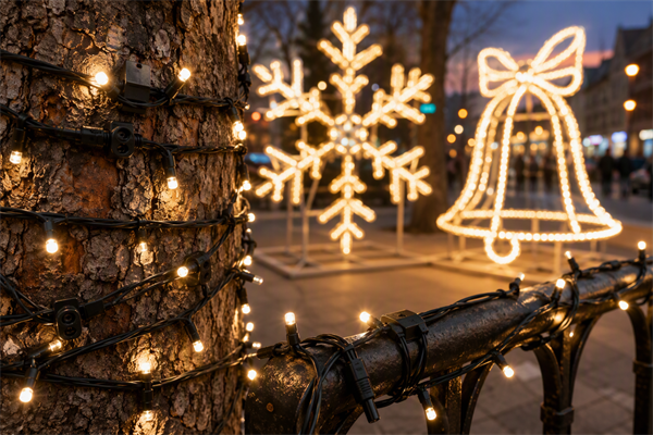 String light and motif light for commercial Christmas decor and lighting commercial Christmas decor and lighting using string light and motif light products