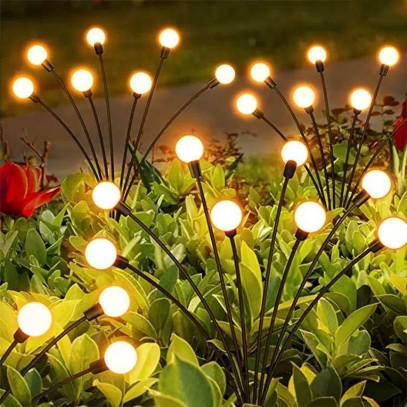 Solar firefly lawn garden light