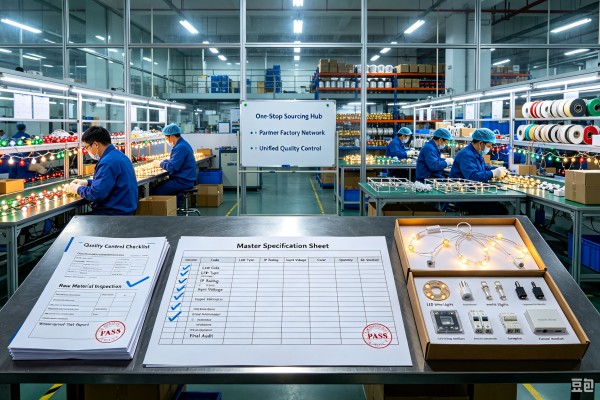 Who supplies commercial Christmas lights for large projects?