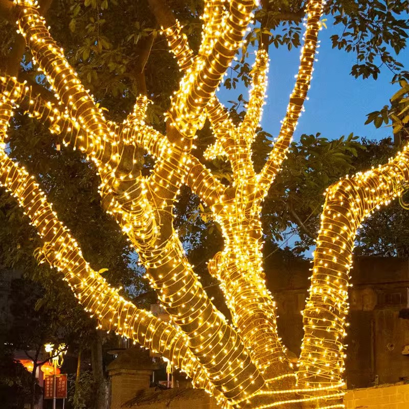 PVC string lights with glue injection