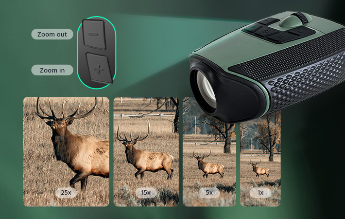 zoom optique 25x + stabilisation d'image électronique (EIS) — Images nettes et stables même au grossissement maximal