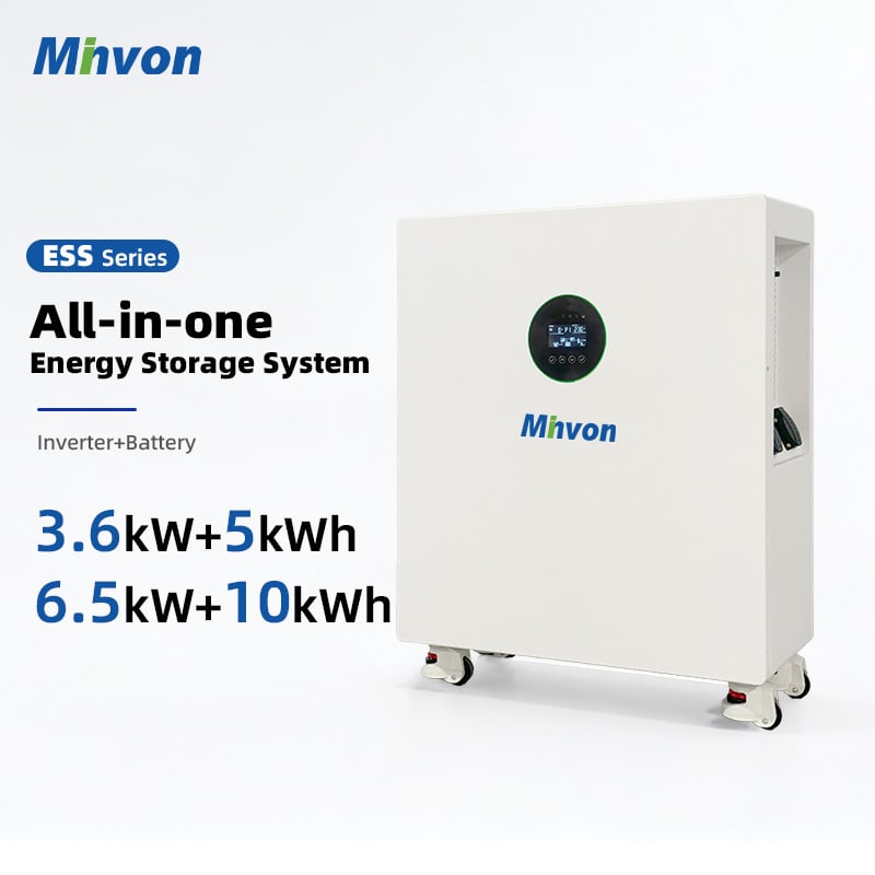 Residential All-in-One Energy Storage System, Hybrid Solar Inverter with Built-in Battery for Home Power Backup