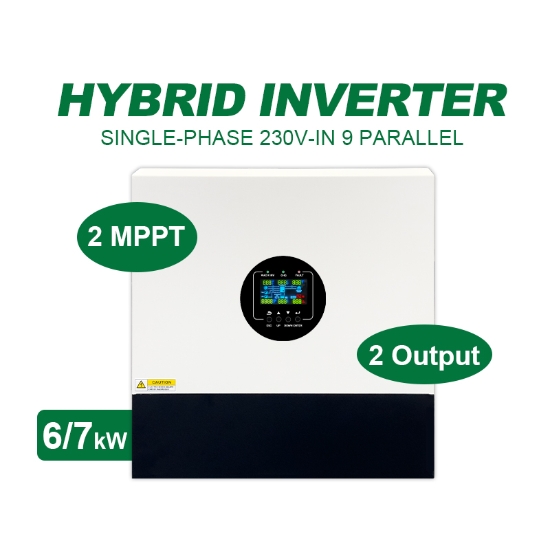 2026 New Arrival 6000W/7000W Hybrid Solar Inverter 48V with MPPT Charger, Grid-Tie & Off-Grid Support