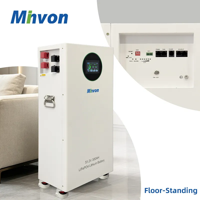 MINVON 15kWh Floor Mount LiFePO4 Battery, 51.2V 300Ah Lithium Iron Phosphate Battery, Home Solar Energy Storage Battery for Villa Backup Power