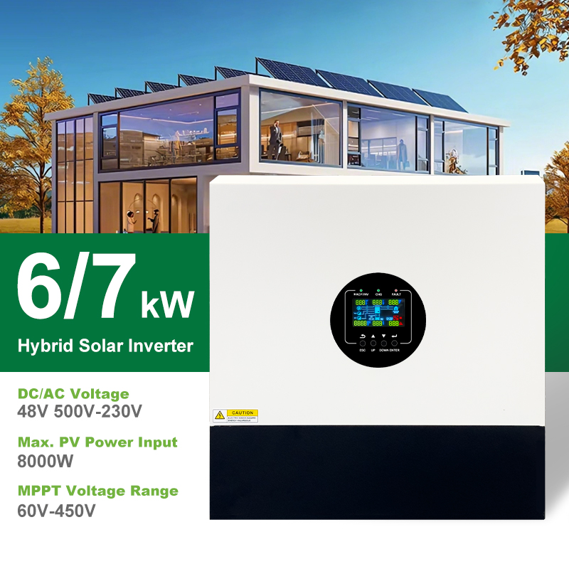 MINVON 6kW/7kW Hybrid Solar Inverter with Built-in MPPT Controller & Peak Shaving Function