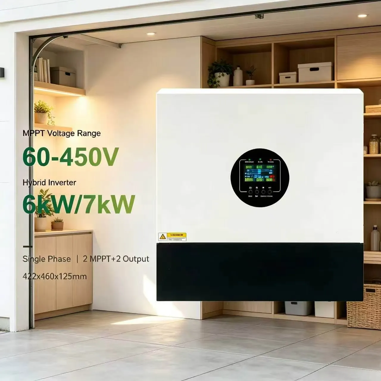MINVON IA-D3 6KW 7KW Hybrid Solar Inverter 48V DC Off Grid On Grid Pure Sine Wave MPPT Solar Charge Inverter For Home Solar Power System