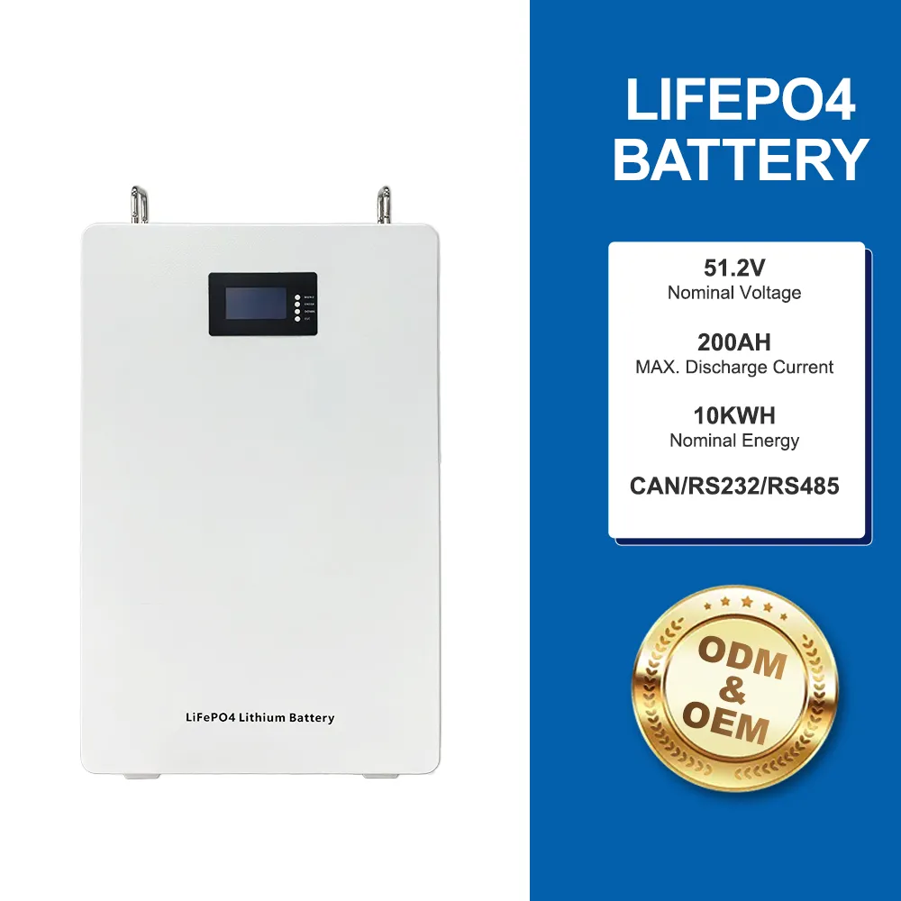 MINVON Wall & Floor Mounted LiFePO4 Lithium Battery, Up to 8000 Deep Cycles, Solar Home Energy Storage Lithium Iron Phosphate Battery Built-in Smart BMS