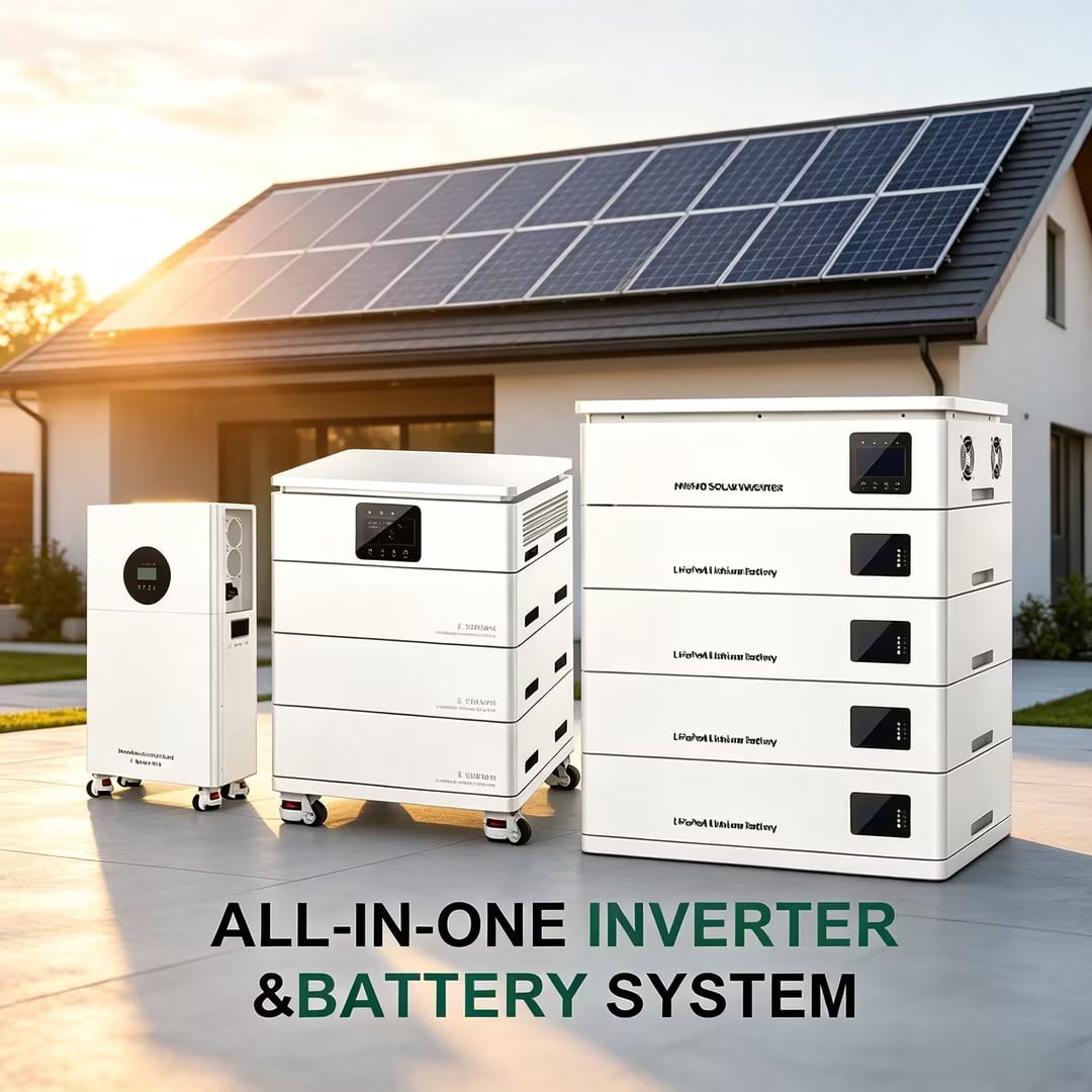 MINVON All-In-One ESS Energy Storage System 3.6KW 6KW 12KW Integrated Hybrid Inverter & LiFePO4 Battery, Grid-Tied Off-Grid Dual Mode Built-in MPPT WIFI Monitoring Home Solar Storage Power System
