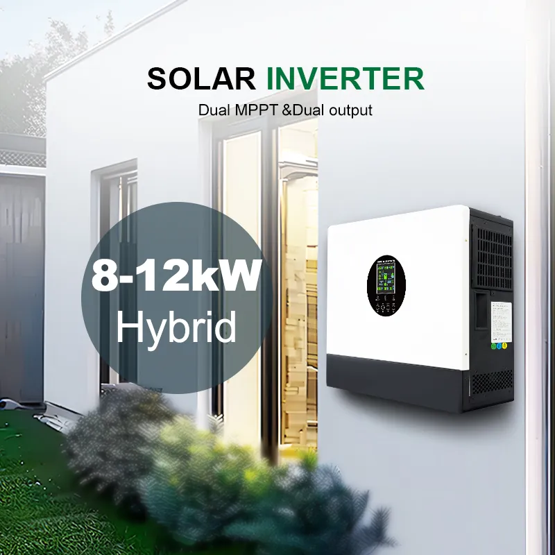 SOL IA8000-D2 / IA10000-D2 / IA12000-D2 48V Hybrid Solar Inverter Dual MPPT Max 550V PV Input Support 9 Units Parallel Up To 108KW Grid-Tied Off-Grid Peak Shaving Energy Storage Inverter