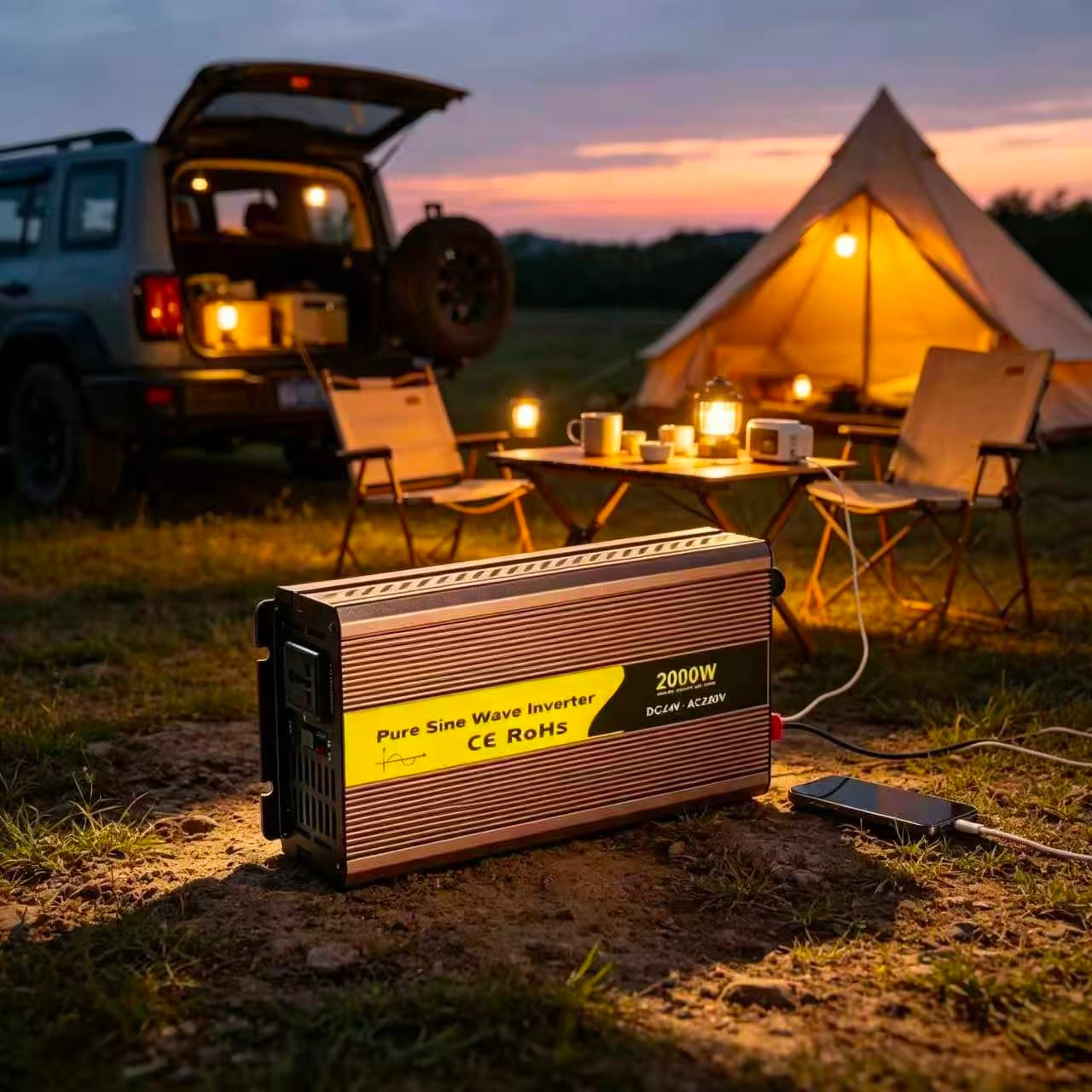 MINVON CVM/CVP Series 300W-10000W Pure & Modified Sine Wave Power Inverter | Reliable Off-Grid & Camping Emergency Power Supply