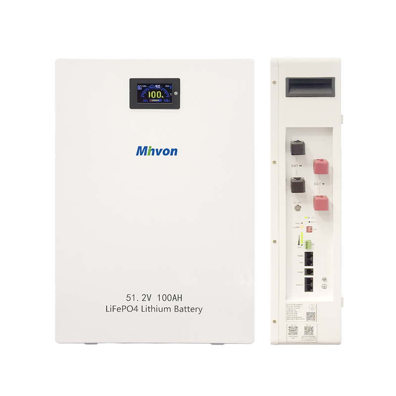 Wall Mounted 51.2V 100Ah 5.12kWh LiFePO4 Solar Battery MINVON Residential Energy Storage Lithium Battery With 5 Years Warranty