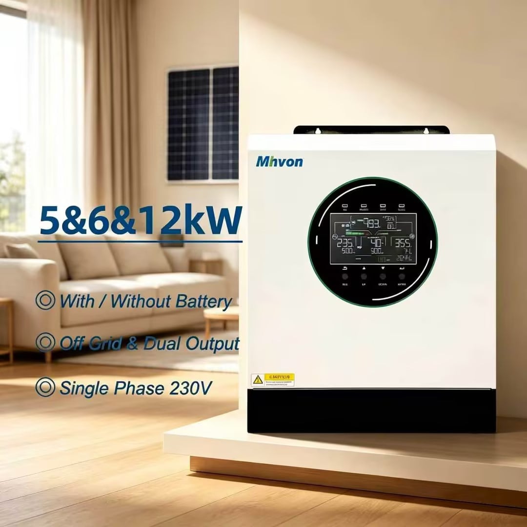 230V Off Grid Hybrid Solar Inverter SOL IA-S5 Series 5000W 6000W 12000W Dual MPPT Solar Charge Controller Dual AC Output For Home Energy Storage