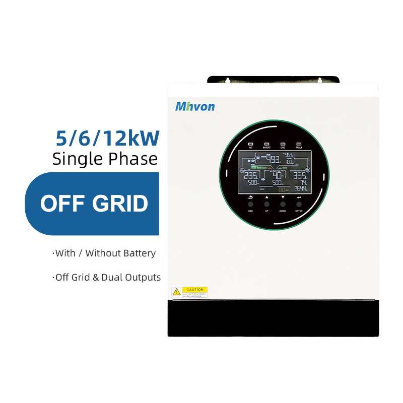 230V Off Grid Hybrid Solar Inverter SOL IA-S5 Series 5000W 6000W 12000W Dual MPPT Solar Charge Controller Dual AC Output For Home Energy Storage