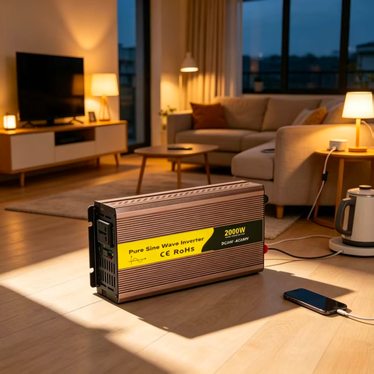 MINVON CVM CVP Series 300W-10000W Pure Sine Wave & Modified Sine Wave Power Inverter DC 12V 24V 48V To AC 220V 110V Off Grid Solar Inverter For Home RV Car Camping Emergency Power Supply