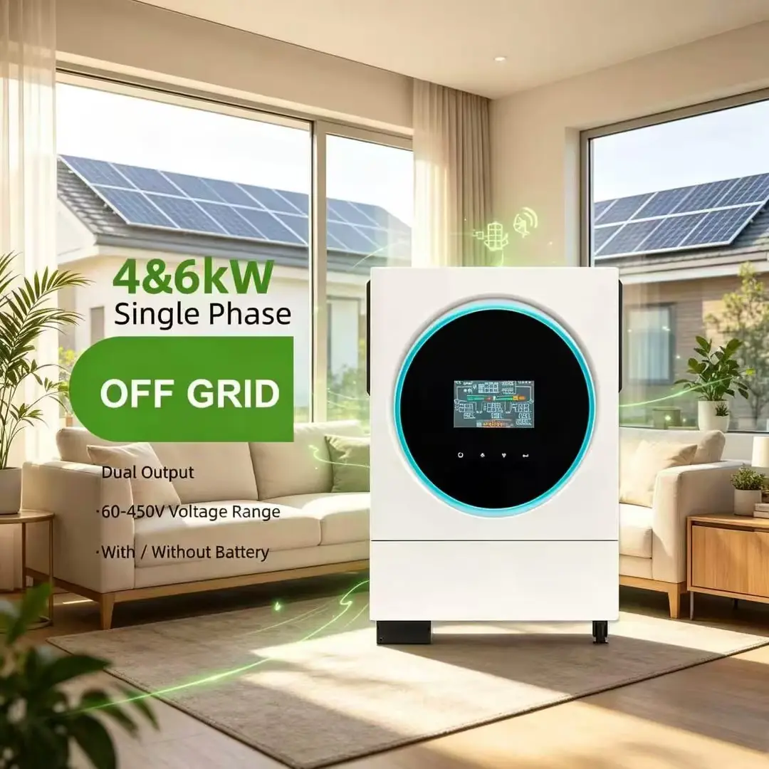 MINVON SOL IA-S2 All In One Off Grid Solar Inverter 4kW 6kW 230V Built-in MPPT Charge Controller Pure Sine Wave Home Solar Power Backup Inverter For Residential Off-grid Solar Energy System