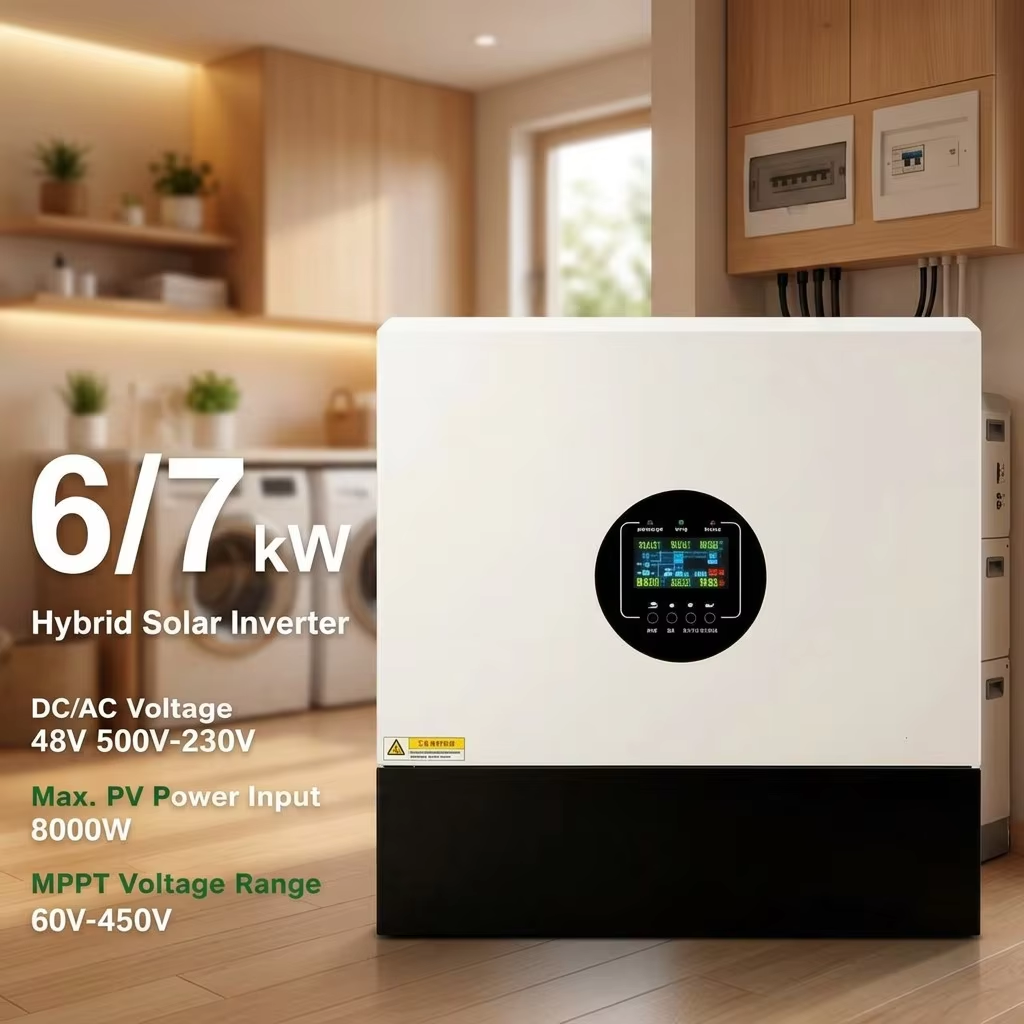 MINVON SOL IA‑D3 6KW/7KW 48V Hybrid Solar Inverter, Single‑Phase Dual MPPT Pure Sine Wave On‑Off‑Grid Inverter for Home Solar Storage