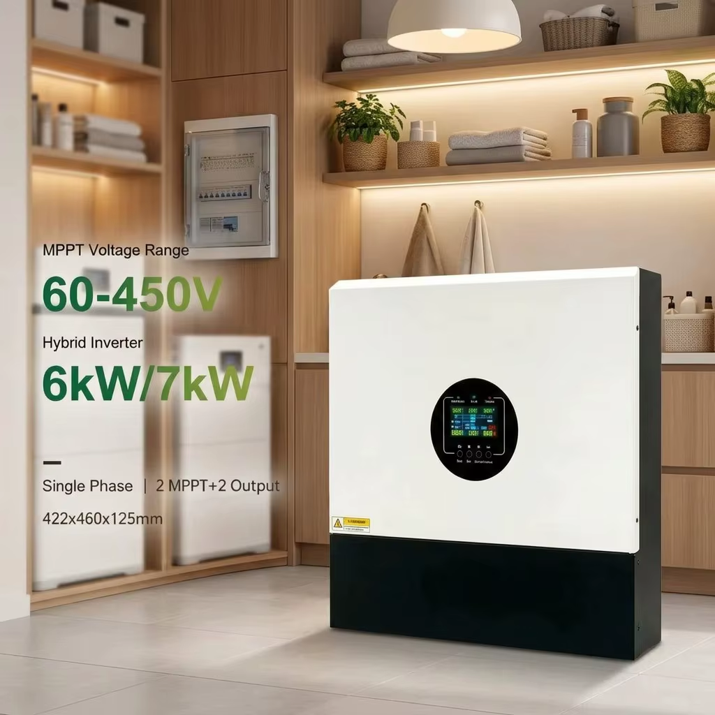 MINVON SOL IA‑D3 6KW/7KW 48V Hybrid Solar Inverter, Single‑Phase Dual MPPT Pure Sine Wave On‑Off‑Grid Inverter for Home Solar Storage