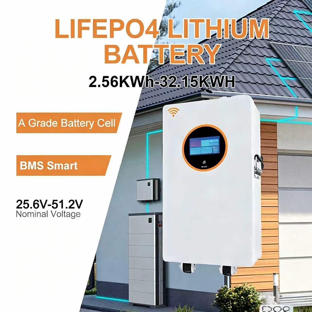 LIFEPO4 LITHIUM BATTERY 25.6V/51.2V Nominal Capacity 100AH~628AH Nominal Energy 2.56KWH~32.15KWH All around protection and unattended operation Suitable for inverter or solar system