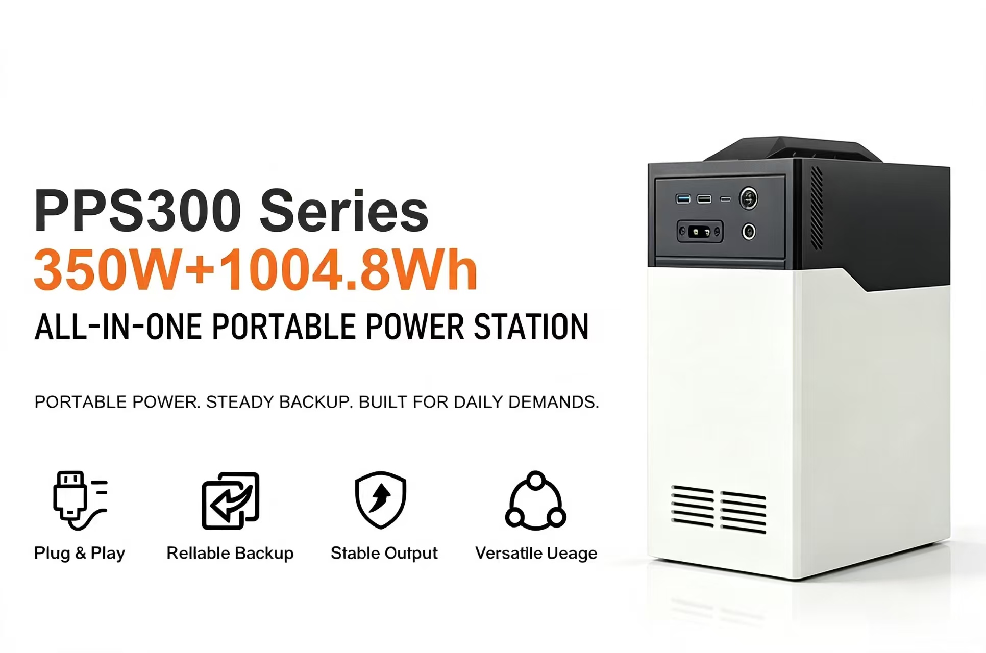pps300 portable power station10048wh lifepo4 350w 220v ac-5