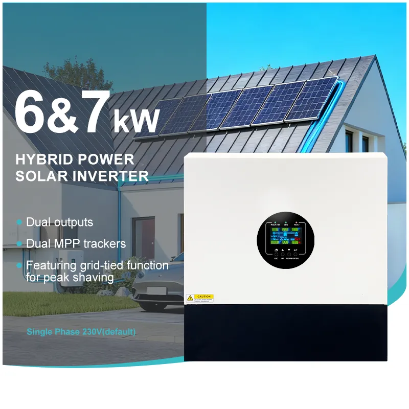 MINVON IA-D3 6KW 7KW Hybrid Solar Inverter 48V DC Off Grid On Grid Pure Sine Wave MPPT Solar Charge Inverter For Home Solar Power System