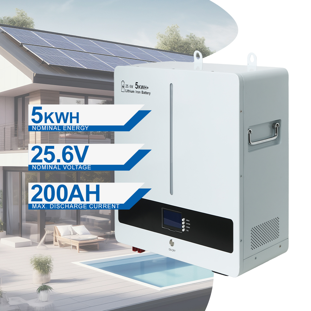 48V 51.2V LiFePO4 Lithium Battery Pack 100Ah 200Ah 300Ah Wall Mounted Solar Storage Battery Max 16 Parallel For Residential Off-Grid Solar System
