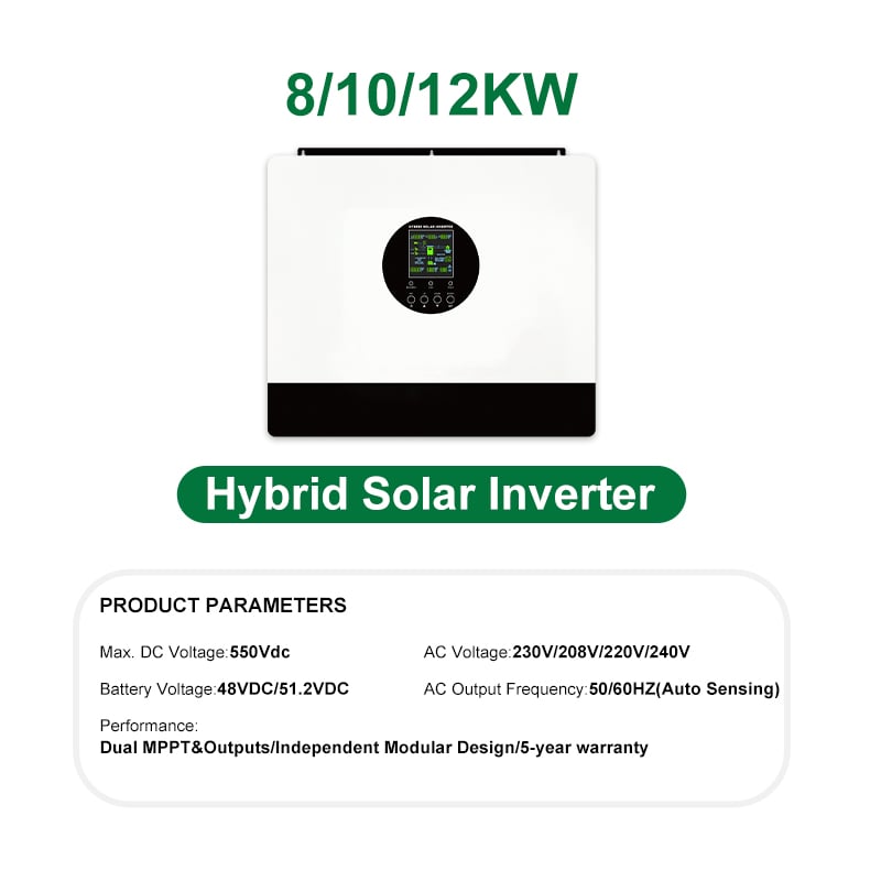 SOL IA-D2 Series All In One Hybrid Solar Inverter Wide PV Input Voltage Compatible LiFePO4 Lead Acid Battery Household Solar Inverter