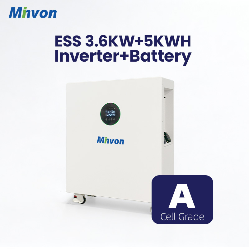 Residential All-in-One Energy Storage System, Hybrid Solar Inverter with Built-in Battery for Home Power Backup
