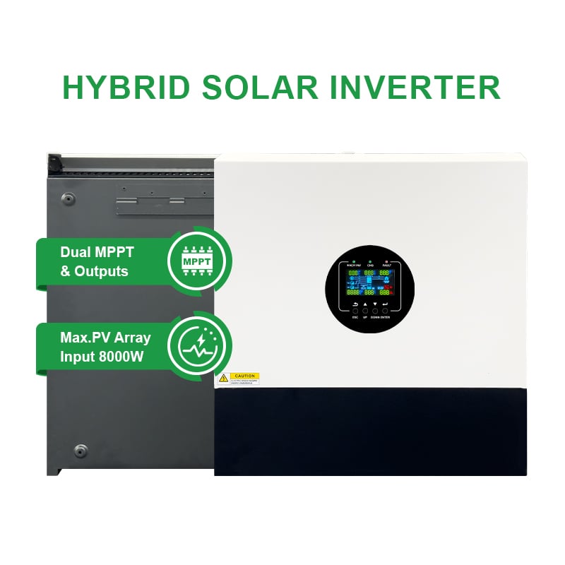 MINVON SOL IA-D3 Series Hybrid Solar Inverter 6kW/7kW 48V Dual MPPT Grid-Tied Off-Grid Solar Inverter, Parallel Up To 9 Units Max 63kW Peak Shaving Dual AC Output For Home Energy Storage