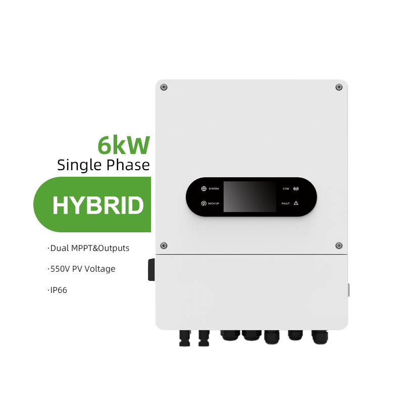 Waterproof IP66 6kW Hybrid Off-Grid Solar Inverter AEP-6KP1-D5, Dual Independent MPPT 500VDC PV Input For Villa & Household Emergency Solar Power