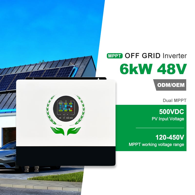 MINVON SOL IA-D1 6000W Off-Grid Hybrid Solar Inverter with Dual MPPT