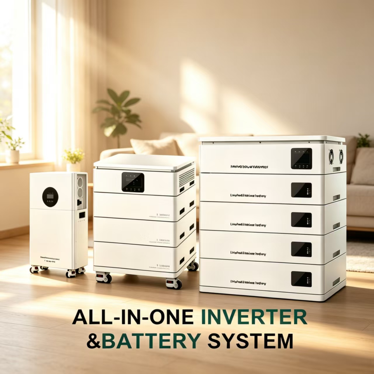 MINVON All-In-One ESS Energy Storage System 3.6KW 6KW 12KW Off Grid Hybrid Solar Inverter Stackable LiFePO4 Battery All In One Home Solar Energy Storage System