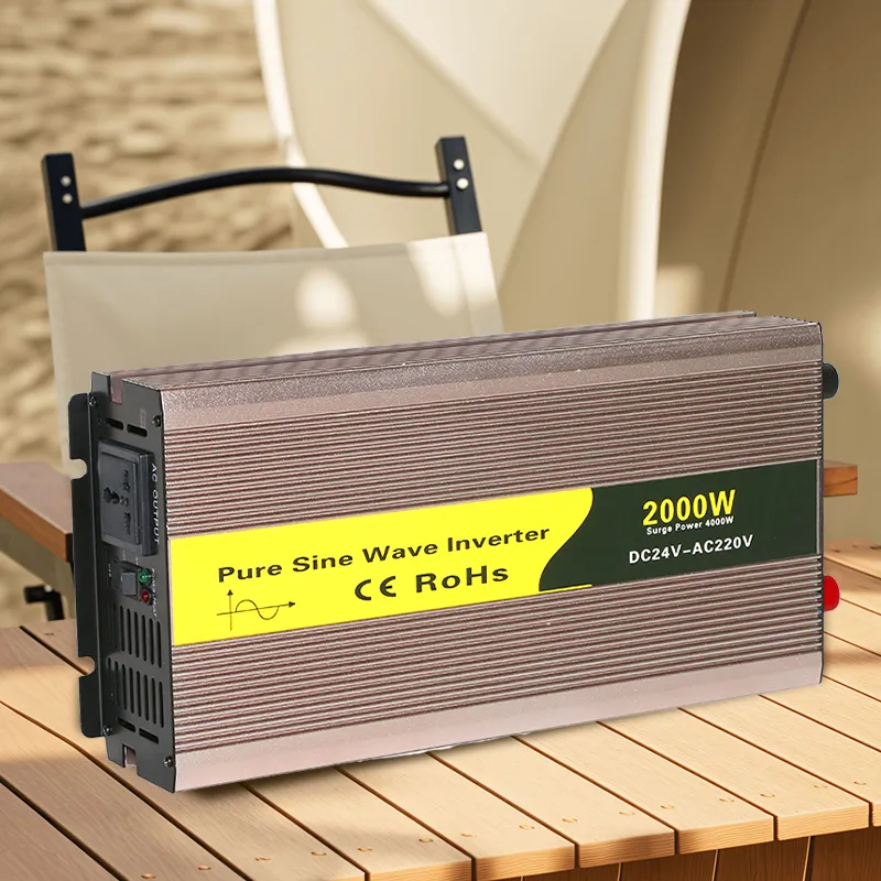 Heavy Duty MINVON CVP Pure Sine Wave Portable Inverter Multi Global Sockets Aluminum Housing for Camper Van Boat Outdoor Solar Backup Power Supply