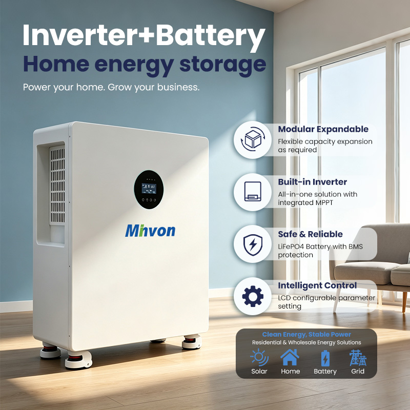 residential all in one energy storage system hybrid solar inverter with built in battery for home power backup-1