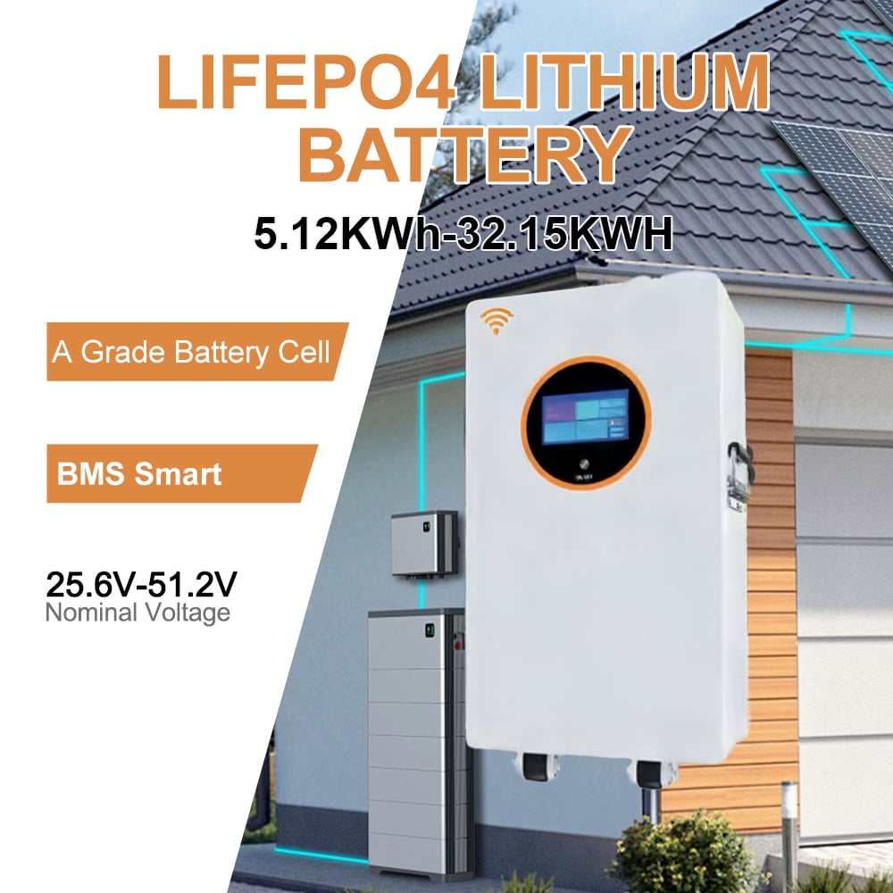 LIFEPO4 LITHIUM BATTERY 25.6V/51.2V safety and long cycle life non-toxic and eco-friendly cells cycle time up to 8000 cycles Auto-manages charge/discharge