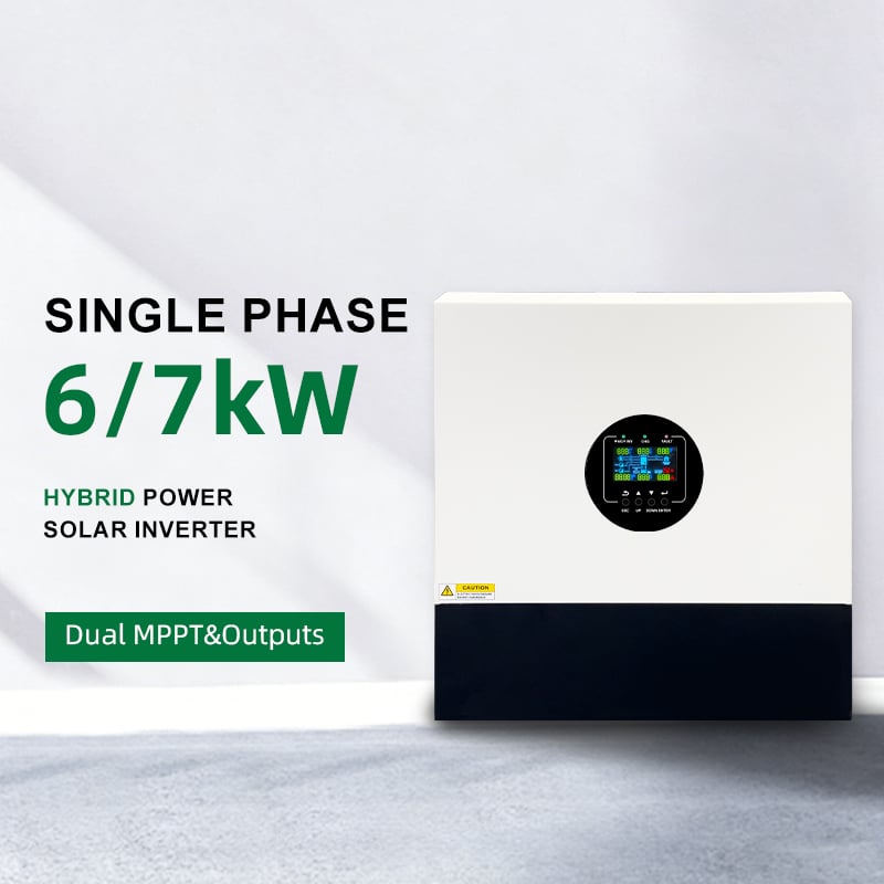 MINVON SOL IA-D3 Series 6KW 7KW 48V Hybrid Solar Inverter Dual MPPT 500VDC PV Input Grid-Tied Off-Grid Hybrid Inverter For Home Energy Storage System, Support Parallel Up To 9 Units