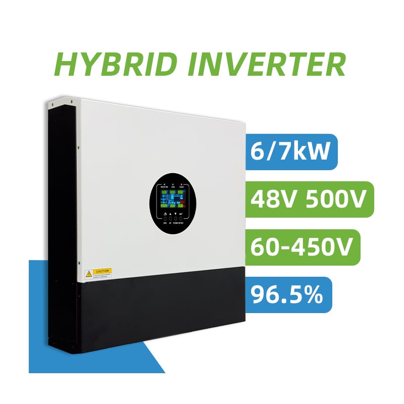 MINVON SOL IA-D3 Series 6KW 7KW 48V Hybrid Solar Inverter Dual MPPT 500VDC PV Input Grid-Tied Off-Grid Hybrid Inverter For Home Energy Storage System, Support Parallel Up To 9 Units