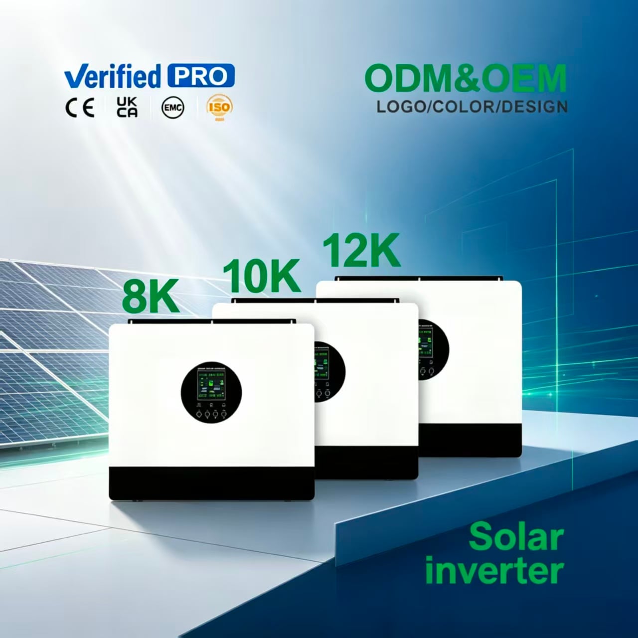 MINVON SOL IA-D2 Series Hybrid MPPT Solar Inverter 8KW/10KW/12KW, 48V Off Grid On Grid Parallel Solar Energy Storage Inverter