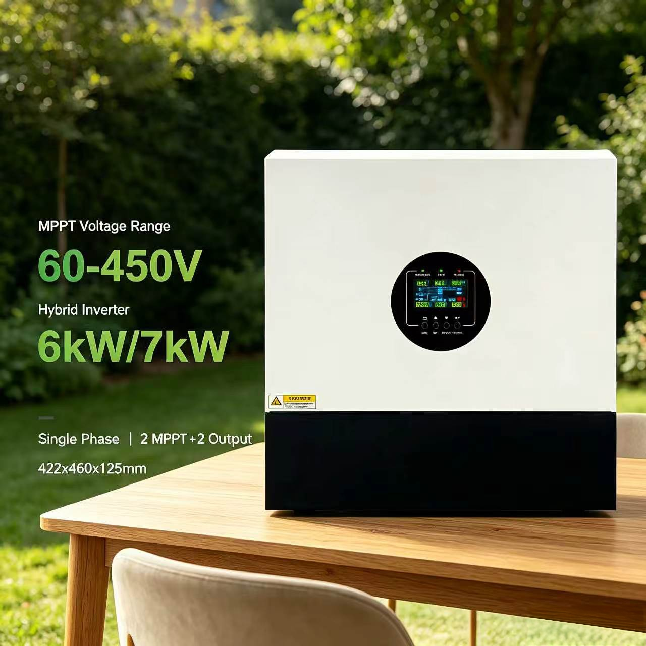 MINVON 6kW/7kW Hybrid Solar Inverter with Built-in MPPT Controller & Peak Shaving Function