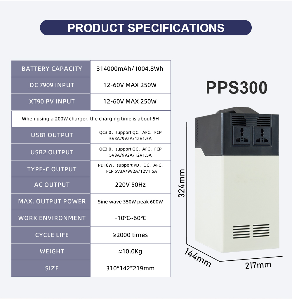 pps300 portable power station10048wh lifepo4 350w 220v ac-0