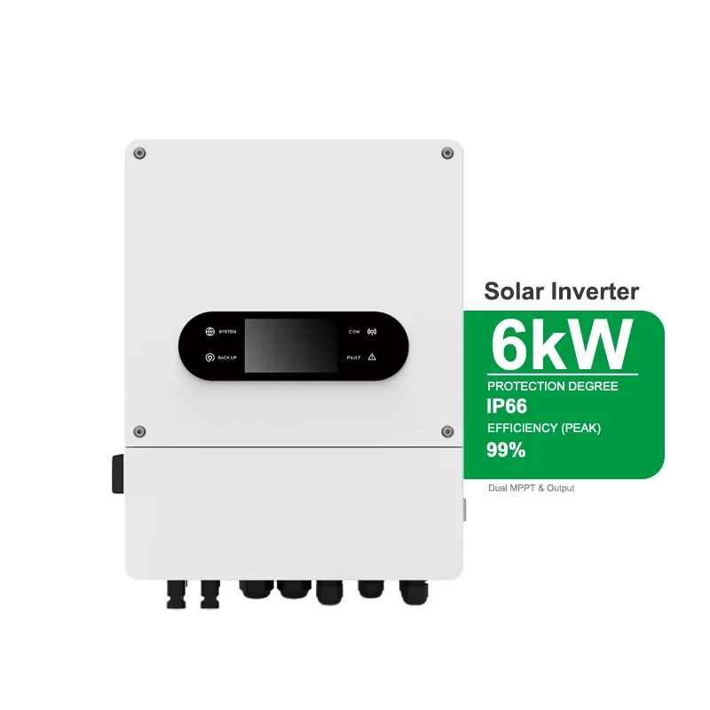 MINVON AEP-6KP1-D5: 6kW Outdoor Hybrid Inverter, 97.6% Efficiency, IP66, WiFi Optional